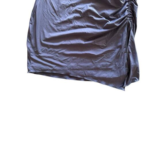 Princess Polly Womens Grey Asymmetric Hem Adjustable Ruched Side Caprani Dress 8 - Picture 10 of 10